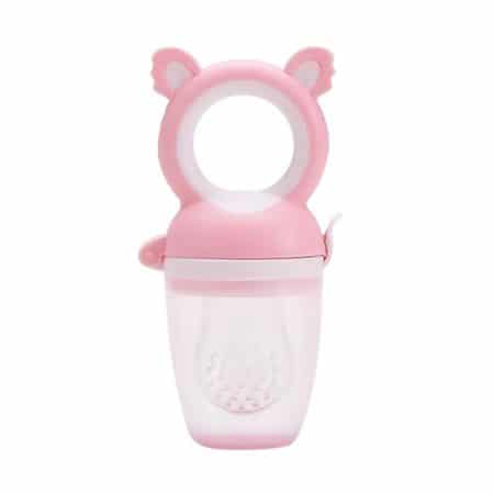 Suzeta little bear pentru fructe si legume, roz