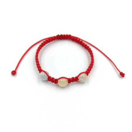 Brățară bebeluși talisman morganit, reglabilă, + 0 luni, 11-15 cm, roșu